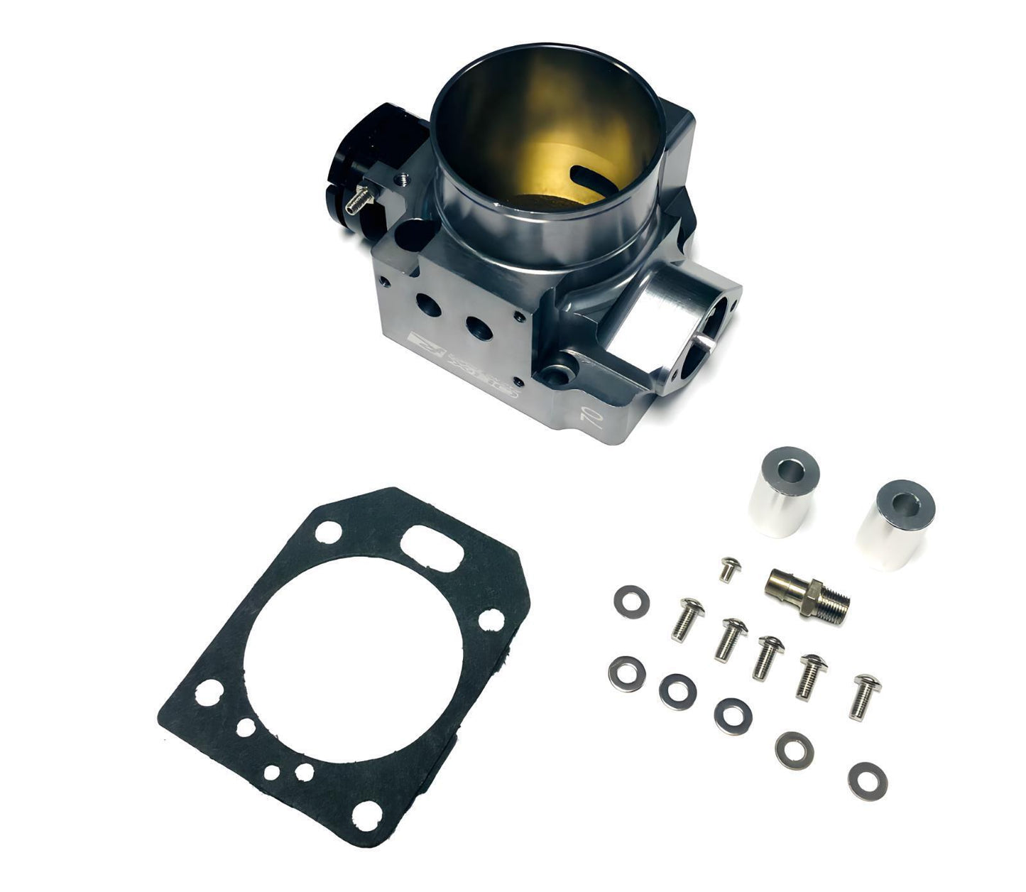 OBX Billet Throttle Body Honda/Acura K-Series Billet 70mm+ access, gray/black